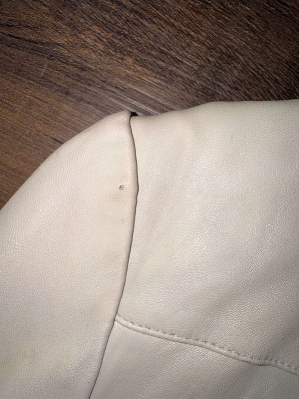 Mossimo Supply Co. Light Cream Leather Blazer Jacket - Picture 15 of 16